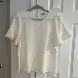 NWT Madewell Cream Off White Blouse Top Size Medium